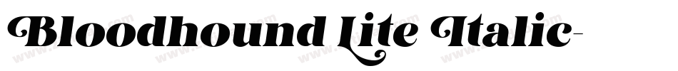 Bloodhound Lite Italic字体转换